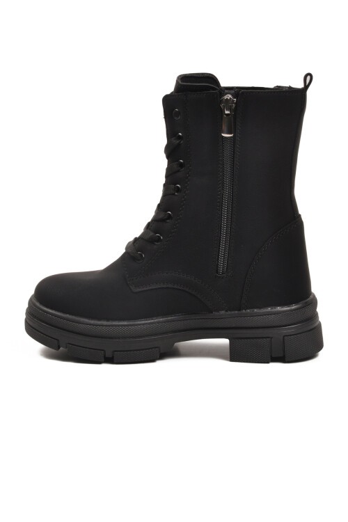 Siyah İçi Polarlı Çocuk Bot G-1001 F ( Fermuarlıi )