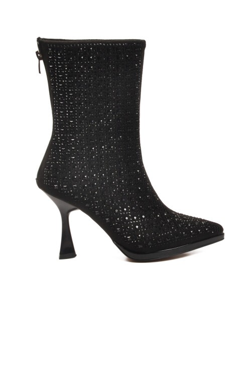 Siyah Yüksek Topuklu Kadın Çizme 671131 Z