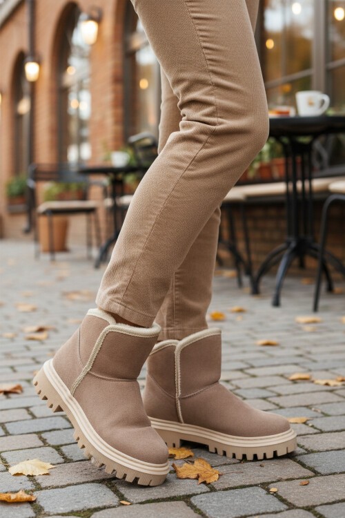 Vizon Süet İçi Polarlı Kadın Bot 548038 Z