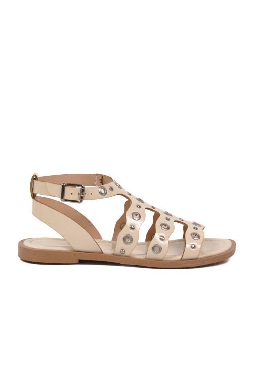 Bej Hafif ComfortSole Taban Kadın Sandalet 335337 Z