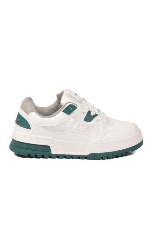 Beyaz-Yeşil Unisex Spor Ayakkabı Benetton BN-12158 G