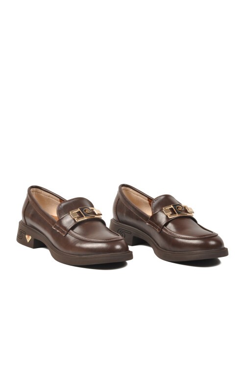 Kahve Parlak Kadın Günlük Ayakkabı PC-55266 Z