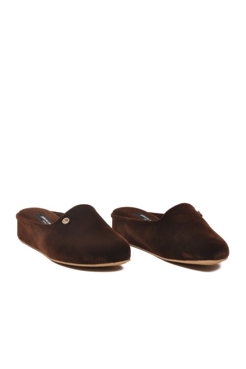 Kahve Süet Kadın Ev Terliği PC-55372 Z