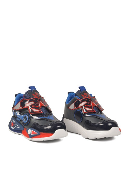 Lacivert-Kırmızı Çocuk Spor Ayakkabı 2044 P