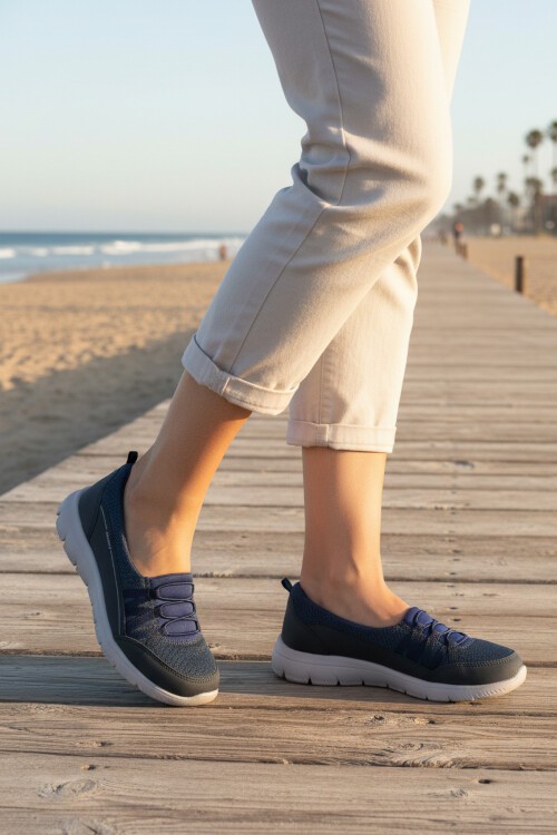 Lacivert Hafif Kadın Günlük Ayakkabı Bst-1009 G