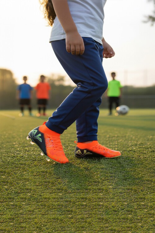 Neon Turuncu-Siyah Çocuk Krampon FK-252-153 F