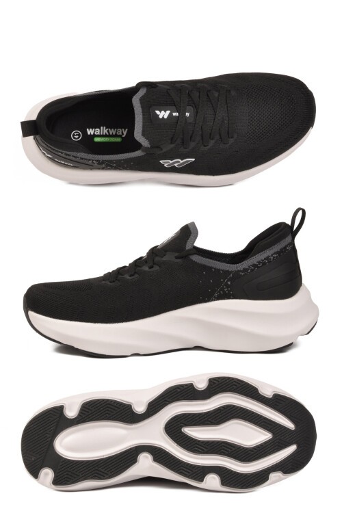 Siyah Beyaz Hafif Memory Foam Yumuşak Taban Erkek Spor Ayakkabı B25RA299 M