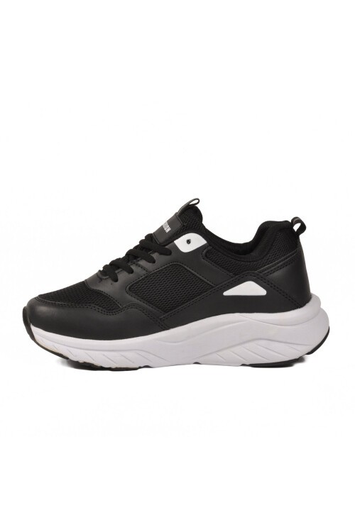Siyah-Beyaz Yüksek Tabanlı Hafif Unisex Spor Ayakkabı 2105 Z