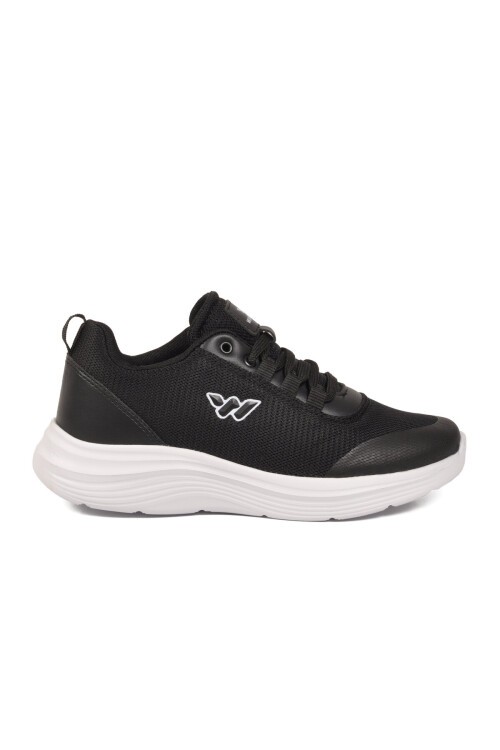 Siyah-Beyaz Tekstil Hafif Unisex Spor Ayakkabı Pete G