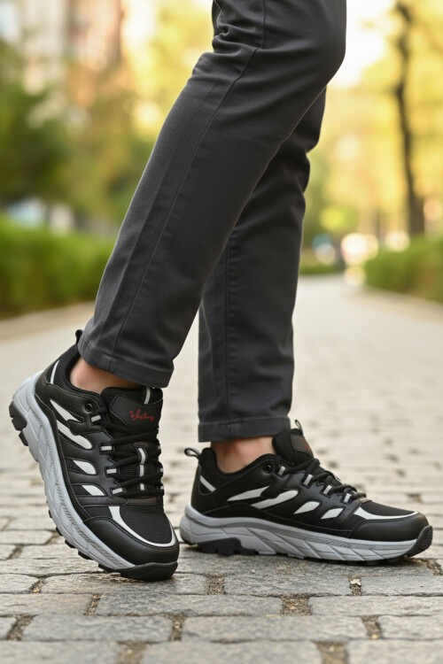 Siyah Gri Erkek Outdoor Ayakkabı Sedona M