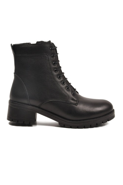 Siyah Hakiki Deri Kadın Bot 2680-1 Z