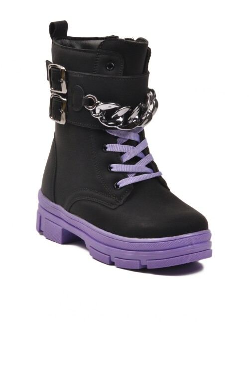 Siyah-Lila Çocuk Bot G-1001 F