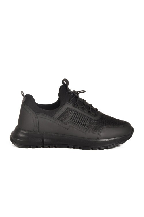 Siyah-Siyah Tekstil Unisex Spor Ayakkabı Nans 6006 G