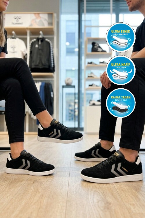 Siyah Unisex Rahat Taban Hafif Erkek Spor Ayakkabı 900835 Hml