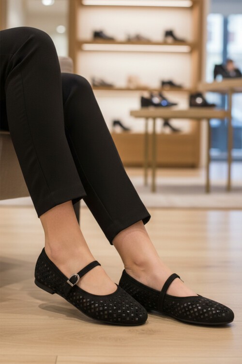 Siyah Hafif Tekstil Kadın Babet 335384 Z