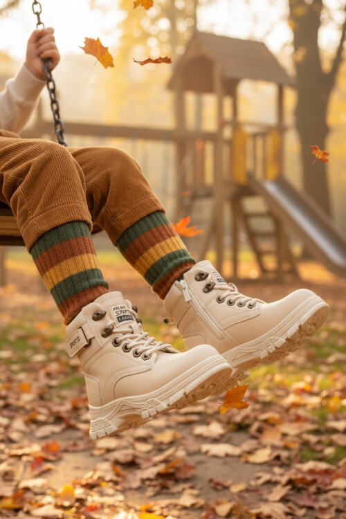 Bej Unisex Çocuk Bot 24035 F