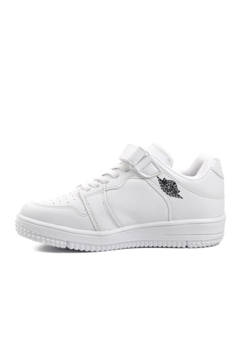Beyaz Çocuk Cırt Cırtlı Basketbol Sneaker Spor Ayakkabı