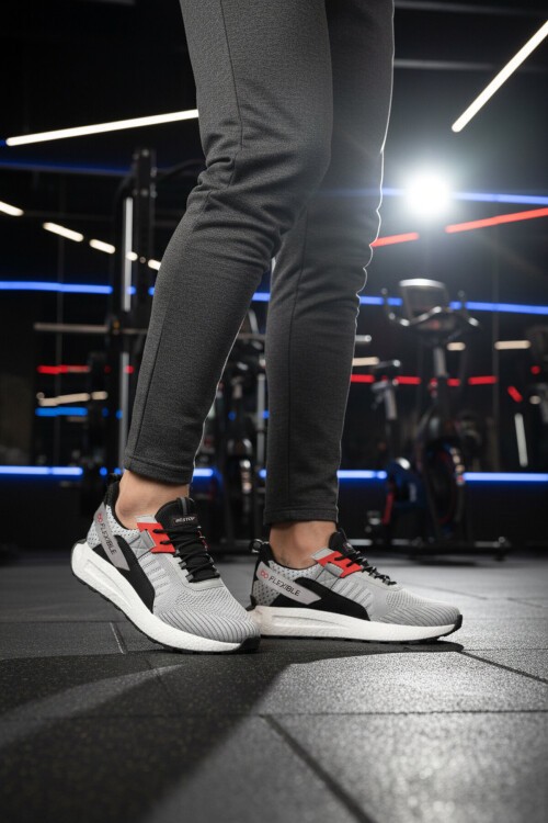 Buz-Gri Triko Erkek Spor Ayakkabı Bst-654 M