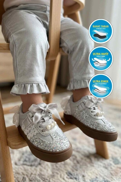 Gümüş Hafif Bebek Spor Ayakkabı Marco Kids 26Y859 B