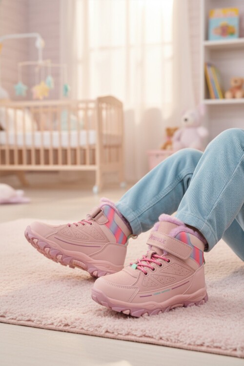 Pembe Kürklü Cırtlı Kız Çocuk Bot 2082 P