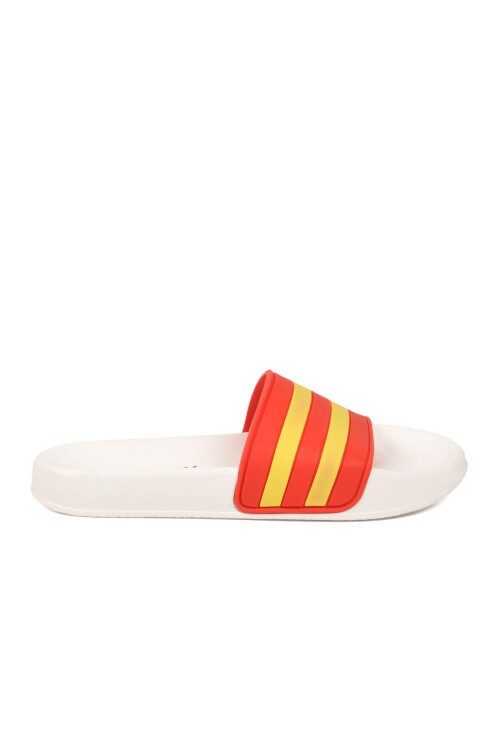 Sarı-Kırmızı Yumuşak Rahat Tabanlı Hafif Unisex Spor Terlik