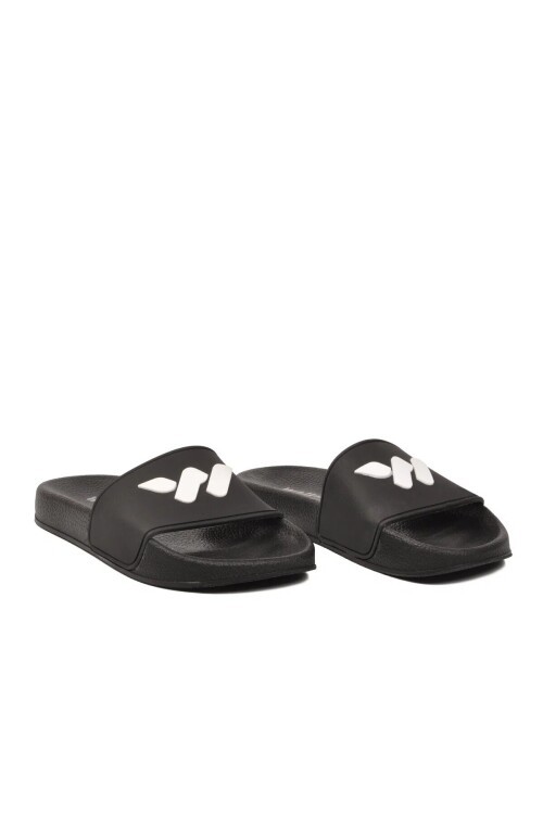 Siyah-Beyaz Yumuşak Rahat Tabanlı Hafif Unisex Spor Terlik