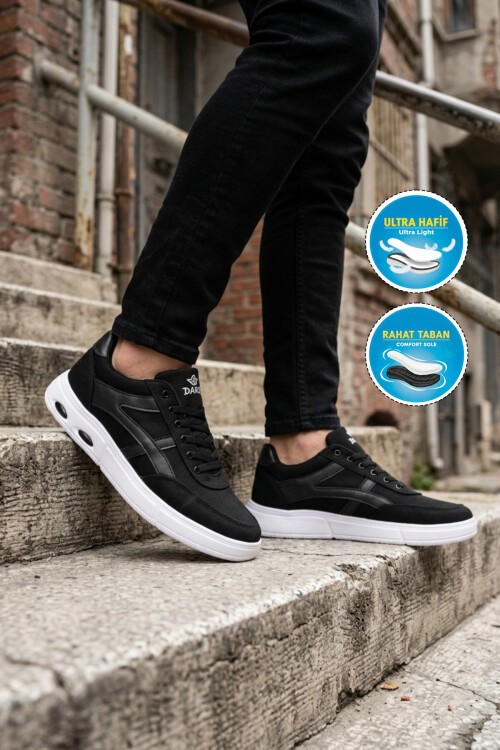 Siyah Tekstil Erkek Günlük Ayakkabı Dakırs 2308 M