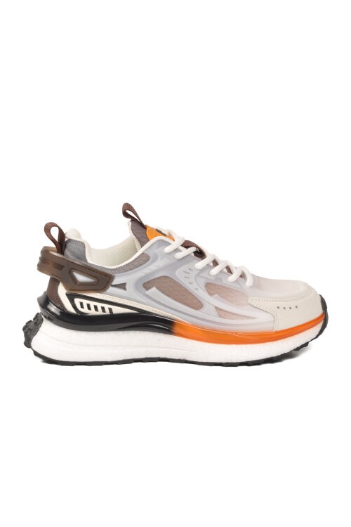 Beyaz Kahve Memory Foarm Unisex Spor Ayakkabı PCI-10106 Z
