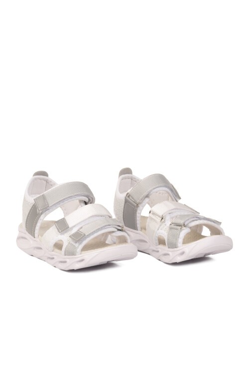 Beyaz Unisex Çocuk Sandalet 26A44 F