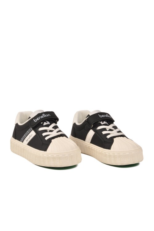 Siyah-Beyaz Unisex Çocuk Spor Ayakkabı BNI-11558 P