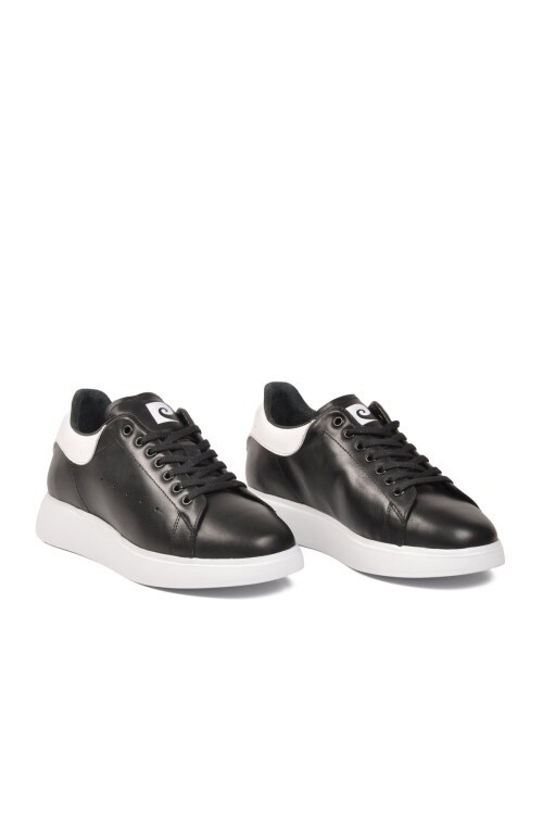 Siyah-Beyaz Unisex Bağcıklı Sneaker PC-32722 Z