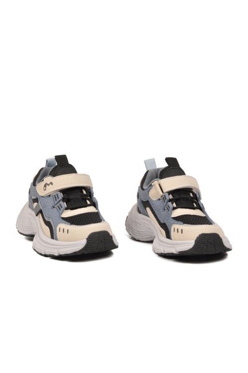 Bej-Siyah Erkek Çocuk Spor Ayakkabı 22685 F