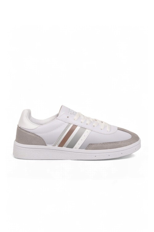 Beyaz-Buz Bağcıklı Unisex Yürüyüş ve Spor Ayakkabı Sneaker 015