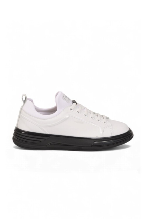 Erkek Bağcıklı Kalın Rahat Konfor Taban Beyaz Yürüyüş ve Spor Ayakkabı Sneaker Ignite