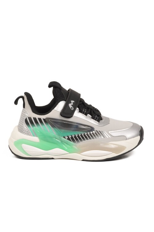 Gri-Turkuaz Erkek Çocuk Spor Ayakkabı T5440207B F