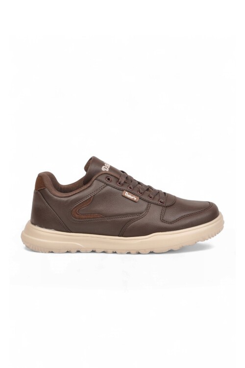 Erkek Bağcıklı Hafif Rahat Taban Kahve Casual Yürüyüş Ayakkabı Sneaker 2297 Cilt