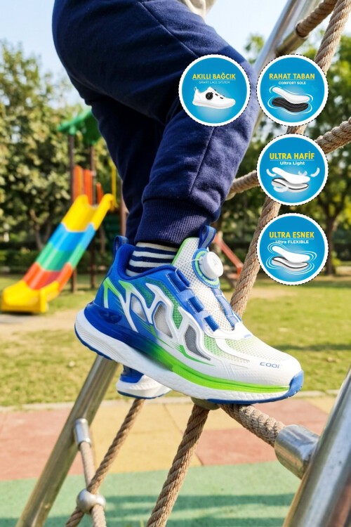 Saks Geniş Kalıp Erkek Çocuk Spor Ayakkabı Zeo F