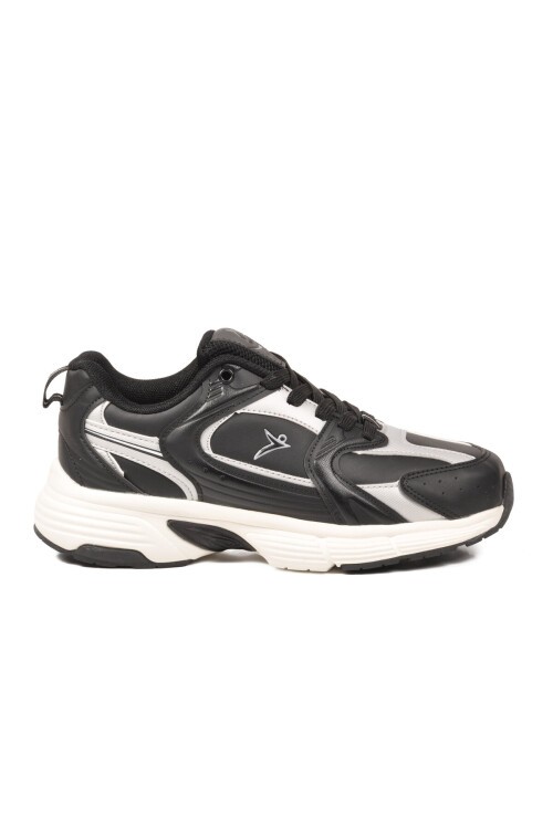 Bağcıklı Kalın Rahat Taban Siyah Unisex Yürüyüş ve Spor Ayakkabı Sneaker Terra G
