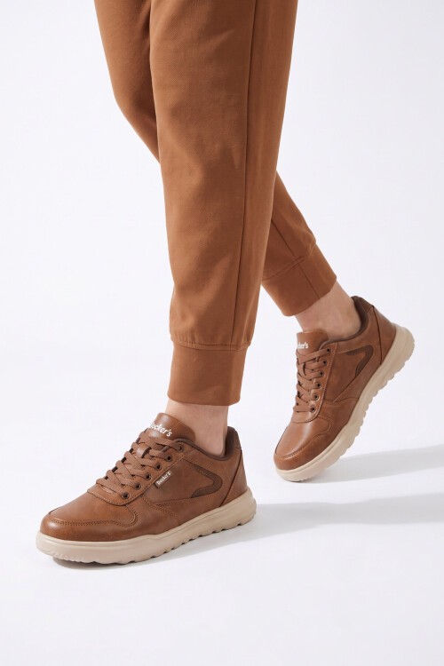Erkek Bağcıklı Hafif Rahat Taban Taba Casual Yürüyüş Ayakkabı Sneaker 2297 Cilt
