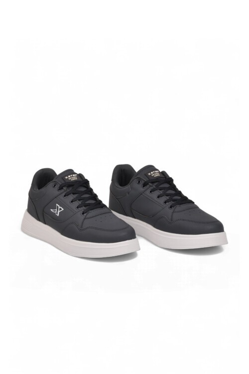 Lacivert Unisex Yürüyüş ve Spor Ayakkabı Bağcıklı Rahat Tabanlı Sneaker 2031