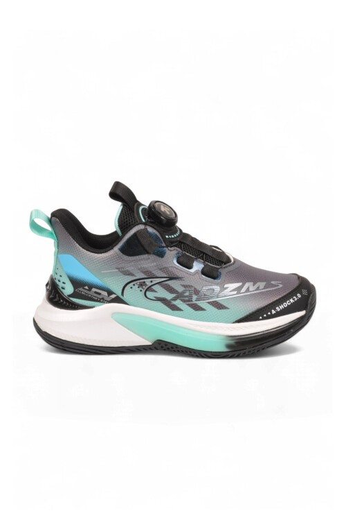 Hafif Rahat Esnek Akıllı Bağcıklı Yeşil Unisex Çocuk Yürüyüş ve Spor Ayakkabı Sneaker Play