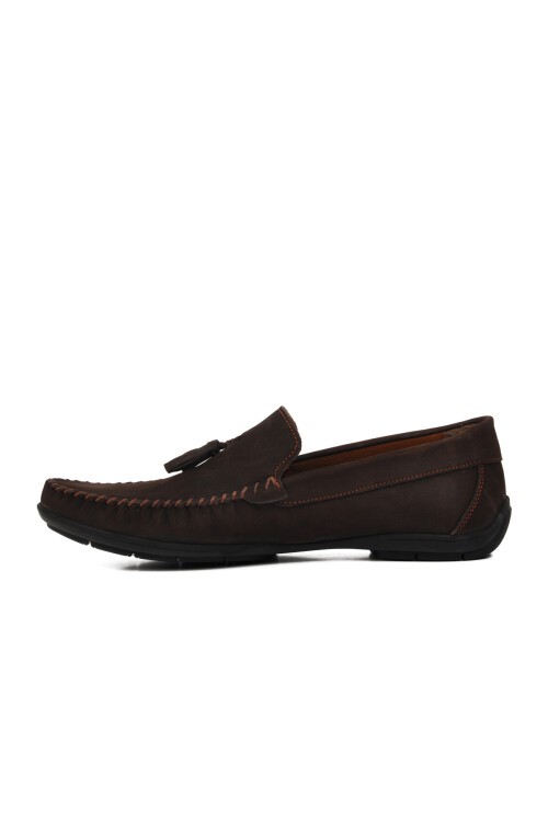 Ayakmod Kahve Nubuk Erkek Loafer Ayakkabı