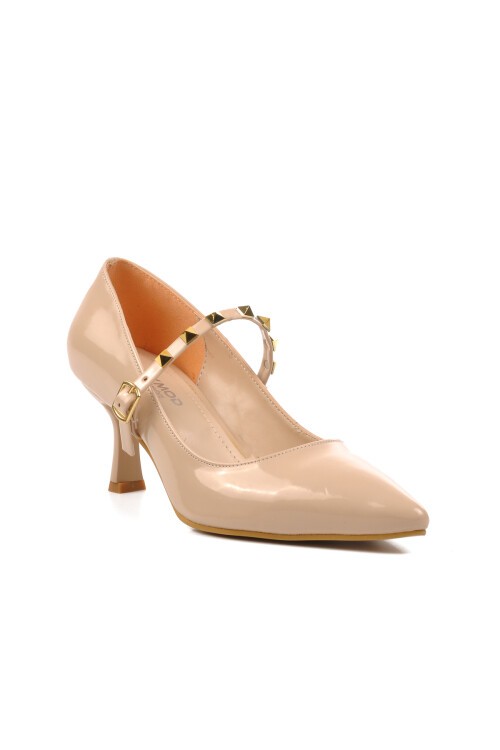 Ayakmod Nude Rugan Kadın Topuklu Ayakkabı