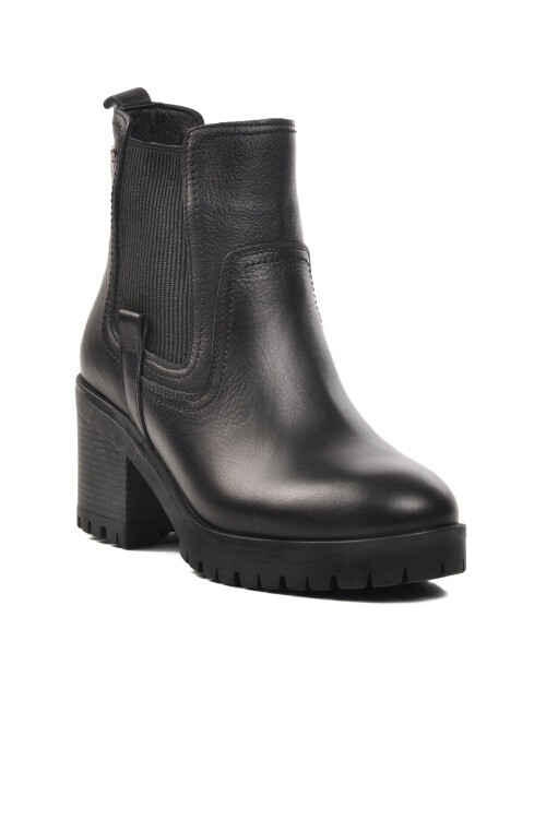 Ayakmod Siyah Hakiki Deri Kadın Bot