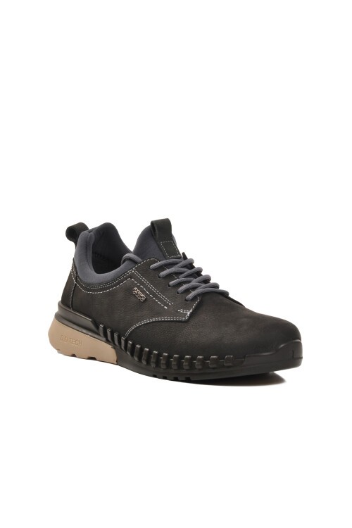 Ayakmod Antrasit Haki Deri Erkek Günlük Ayakkabı