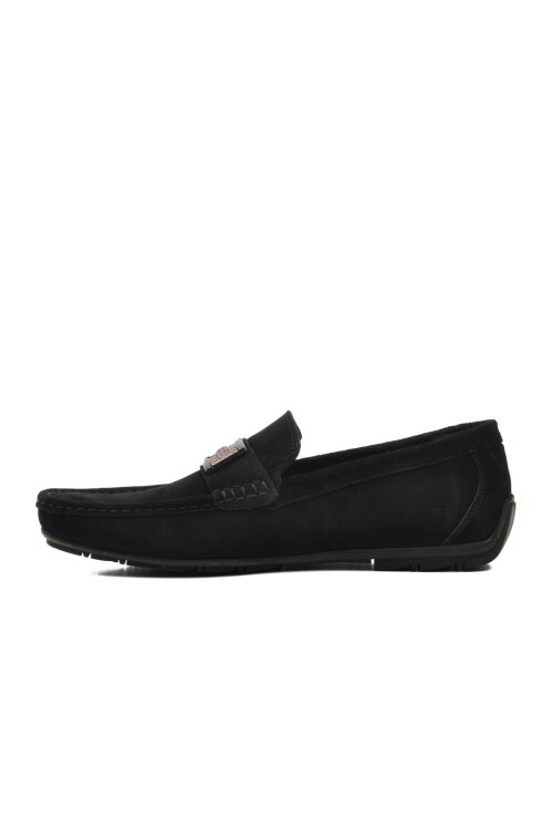 Ayakmod Siyah Nubuk Erkek Loafer Ayakkabı