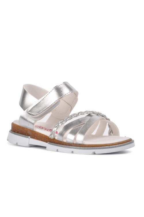 Gümüş Kız Çocuk Sandalet