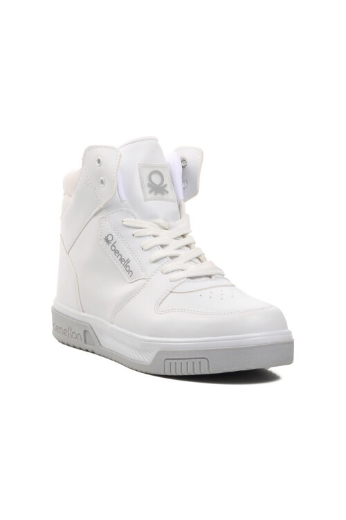 Benetton Beyaz Unisex Hi Sneaker