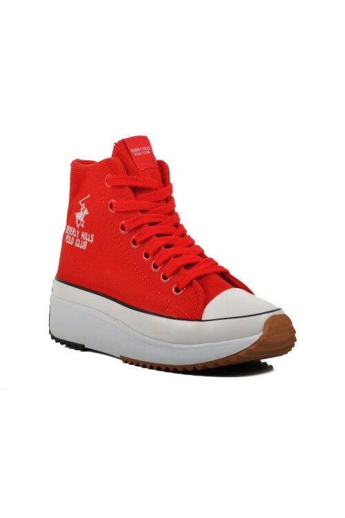 Beverly Hills Polo Club Yüksek Taban Kırmızı Unisex Hi Sneaker