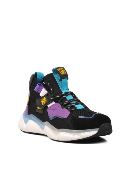 Fileli Siyah Erkek Sneaker